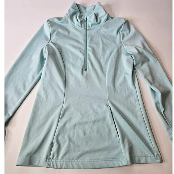 Z By Zella 1/2 Zip Pullover Sweatshirt Long Sleeve Athletic Women's Medium Blue - Picture 1 of 7